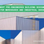 Modern industrial shed featuring PEB design with metal structure framework, ideal for manufacturing and storage facilities in India