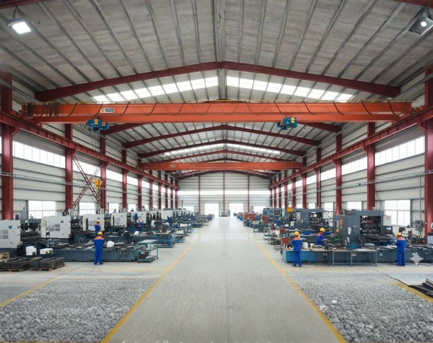 Infographic comparing traditional construction versus PEB (pre-engineered building) construction, showing 30-40% cost savings and timeline reduction from 12-18 months to 2-4 months.