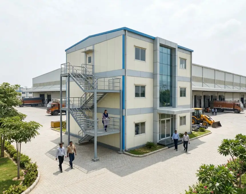 Completed Modular Office Building At An Active Industrial Facility With Minimal Site Disruption