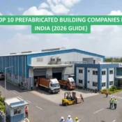 Modern Prefabricated Building Project In India With Steel Warehouse And Modular Office Block