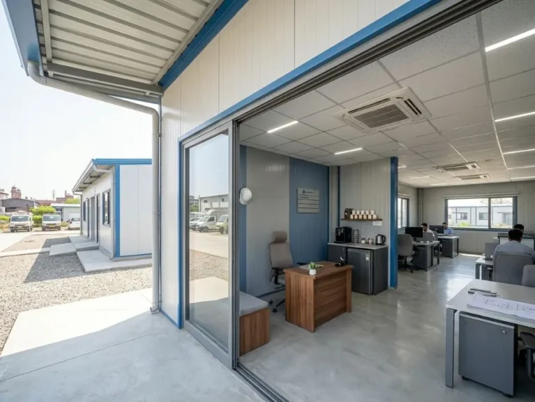 Puf Panel Prefab Office Interior In Lucknow With Insulated Modular Workspace Design