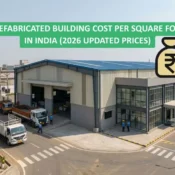Prefabricated Building Cost Per Square Foot In India Shown Through A Modern Steel Prefab Commercial Building