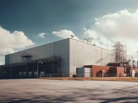 A Large Pre Engineered Industrial Building Showcasing Metal Trees Pre Engineered Building Manufacturing Capabilities