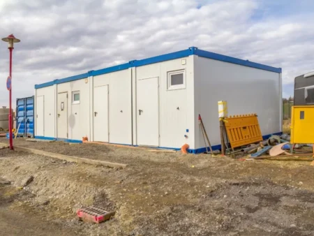 A Portable Buildings Showcasing Prefabricated Cabins From A Manufacturer