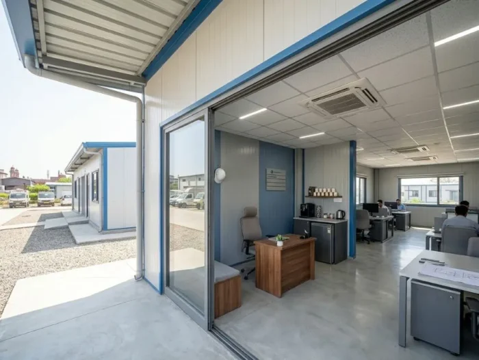 Puf Panel Prefab Office Interior In Lucknow With Insulated Modular Workspace Design