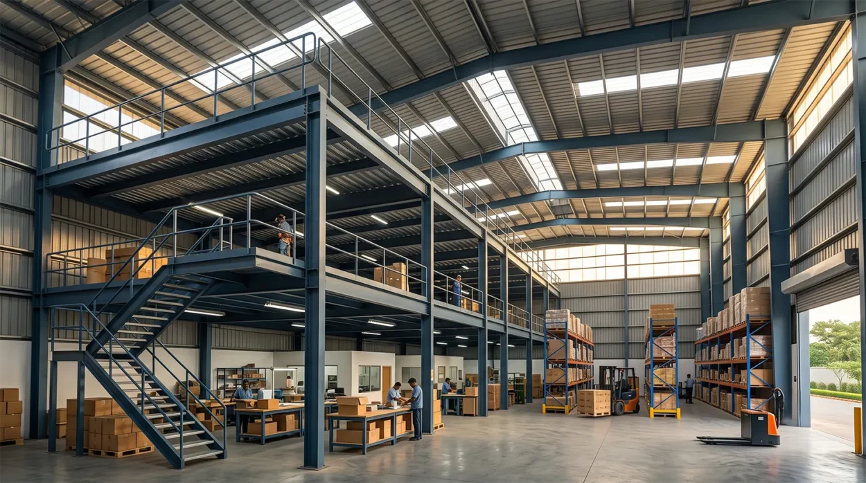 Meazzanine Peb Warehouse Designing Process