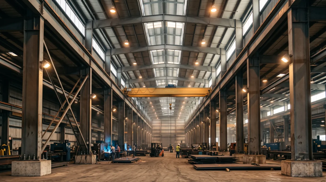 A Peb Steel Industrial Building With A Heavy Overhead Crane