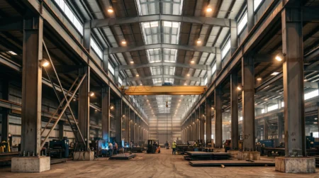 A Peb Steel Industrial Building With A Heavy Overhead Crane